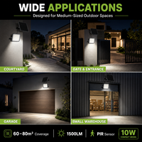 Lampu Sorot Tenaga Surya 150LM/W Outdoor IP65 dengan 3CCT, Housing ABS Tahan Api V0, Garansi 3 Tahun untuk Rumah dan Komersial