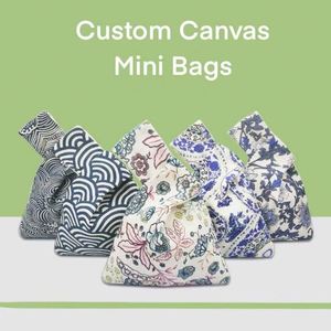 Wholesale Custom Size Design <b>Mini</b> <b>Canvas</b> Tote Bags Eco Friendly Durable Shopping Bags for Promotional Gifts Daily Use - Product Image 1