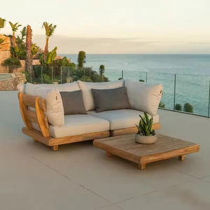 Conjunto de Muebles de Jardín de Teca Impermeables para Exteriores, Combinación de Muebles de Ocio para Villa, Muebles de Madera Maciza para Jardín, Hotel, Terraza - Product Image 3