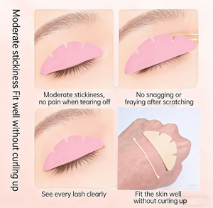 Patchs oculaires en silicone personnalisés anti-UV, réutilisables, noirs, pour extensions de cils UV LED - Product Image 1