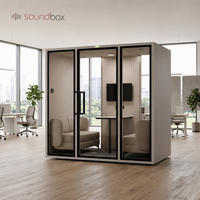 Cabine de réunion insonorisée multi-personnes, performance de classe A, cabine silencieuse de bureau, espace de travail privé portable pour centre de bureau moderne