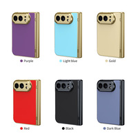 Étui pliable de luxe en PC rigide mat avec protection de charnière, antichoc, couverture intégrale en verre trempé pour iPhone Duo compatible iPhone Fold