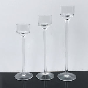 Portavelas flotante transparente, soporte de vidrio para velas largas, venta al por mayor - Product Image 2