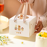 Boîtes à pain et desserts personnalisées recyclables 3, 4, 6 compartiments, cartons à gâteaux et emballages à emporter avec fenêtre