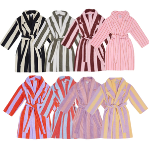 Accappatoi di Lusso Hongbo per <span class=keywords><strong>Donna</strong></span>, Comodi e Traspiranti, <span class=keywords><strong>Vestaglia</strong></span> a Righe a Maniche Lunghe per Uomo e <span class=keywords><strong>Donna</strong></span> - Product Image 1