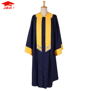 2025年工場カスタム高品質低価格新入荷ブラックマットアカデミック卒業ガウン（カスタムロゴ付き） - Product Image 2