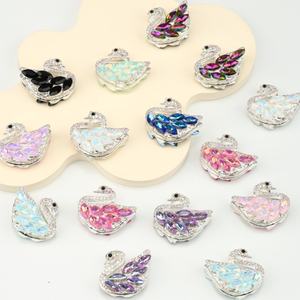 Venta al por mayor de alta calidad 3D Swan Crystal Beads Fancy Beads Diy pulsera cuentas sueltas - Product Image 2