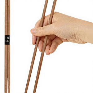 <span class=keywords><strong>Palillos</strong></span> <span class=keywords><strong>de</strong></span> Bambú Duraderos <span class=keywords><strong>de</strong></span> 9.5 Pulgadas con Banda <span class=keywords><strong>de</strong></span> Papel Marrón, Diseño Sólido, Calidad Premium para Cafés, Restaurantes, Sushi - Product Image 1