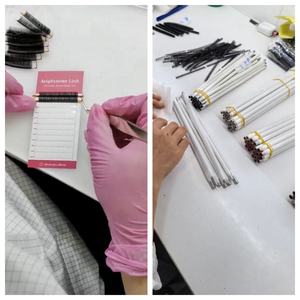 Extensiones de Pestañas de Seda de Cachemira Semimanuales Naturales Suaves Mate 0.05 al por Mayor, Base Suelta en Estilos CC D D - Product Image 4