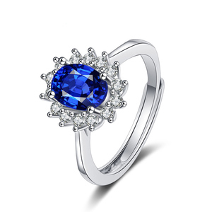 Ensemble de bijoux fins pour femmes, collier et boucles d'oreilles pendantes en saphir bleu <span class=keywords><strong>princesse</strong></span>, style <span class=keywords><strong>Princesse</strong></span> Diana <span class=keywords><strong>Kate</strong></span> Middleton, en or laminé - Product Image 2