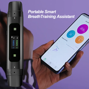 Appareil d'entraînement respiratoire <span class=keywords><strong>pour</strong></span> <span class=keywords><strong>la</strong></span> gym : Exerciceur pulmonaire portable avec données en temps réel via application - Product Image 1