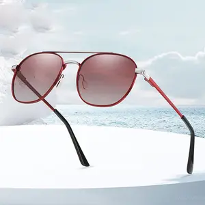 733 Retro metal Round Men Uv400 Eyewear Spring Hinge Classic Photochromic Square Women Polarized Sunglasses