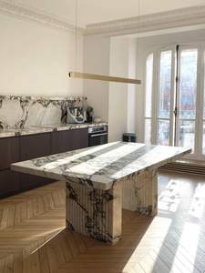 أثاث منزلي فاخر من كالاكاتا كمان رخام من الحجر الطبيعي شكل مستطيلي قابل للتخصيص للفنادق والفيلات - Product Image 2