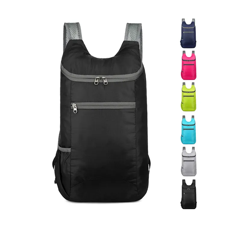 Wholesale Custom Foldable Bag Waterproof Hiking Bag Pack large capacity Travel Nylon Casual Backpack Lightweight Mini Backpack