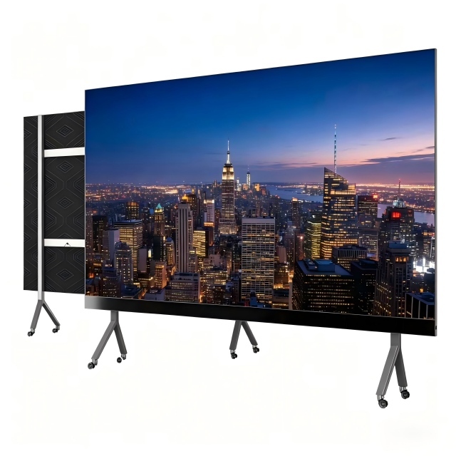 P0.9 COB All-in-One LED Display 163 Inch 4K UHD Smart Screen IK08 Impact Resistant 3000:1 Contrast DCI-P3 95% 3-Year Warranty