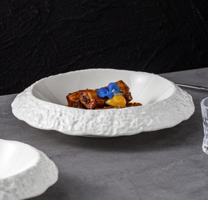 Assiettes de repas <span class=keywords><strong>fines</strong></span> Fournisseur de <span class=keywords><strong>restaurant</strong></span> Chef Platos Para <span class=keywords><strong>Restaurant</strong></span> Assiettes en céramique Passe au lave-vaisselle Assiette à soupe pour pâtes de roche à la mode - Product Image 4