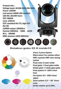 700W bswf LED di chuyển đầu sân khấu ánh sáng công suất cao cho màn trình diễn chuyên nghiệp - Product Image 6