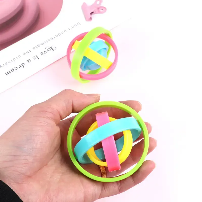 Novelty Finger Gyro Orbiting Rings Spinner Hand Fingertips Fidget Kids Toys