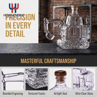 Carafe à whisky en verre borosilicate de 300 ml en forme d'excavatrice avec logo personnalisé pour cadeaux d'entreprise et articles de bar haut de gamme
