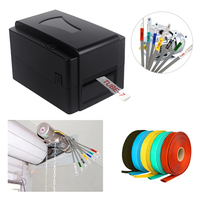 Stock Mangas retráctiles Marcador de Tubo termorretráctil Etiquetas de cable de datos transparentes Impresora Cable de alambre Máquina de etiquetas de identificación