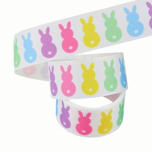 Ruban Gros-Grain Arc-en-Ciel Exclusif de Pâques, 2,5 cm, 10/50 Yards, en Polyester, Idéal pour la Décoration de la Chasse aux Œufs de Pâques et l'Emballage Cadeau - Product Image 6
