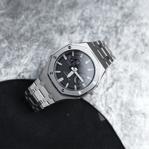 Para caja de reloj de acero inoxidable 316L estilo roble rústico compatible, reacondicionada, con correa metálica, ancho de banda sin kit de protección - Product Image 4