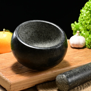 Stone Mortar And Pestle Garlic Press Manual Grinder Durable Herb Spice Tool Shandong Origin Hand Wash Only - Product Image 2