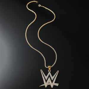 Collar con Colgante de Letra W Simple e Innovador, Estilo Hiphop, Cadena de Acero Inoxidable, Regalo para Hombre, Joyería de Moda - Product Image 2