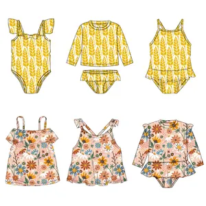 Individuelles Design Sommer Strand-Kinderbekleidung 0-16 Jahre Kinder Einteiliger badeanzug Bademode Strandbekleidung Kinder