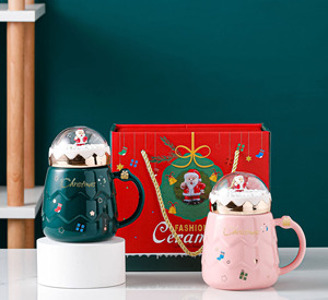 OEM Factory Giveaways 450mL Spider Man Cerámica Taza sin pintar Bisque Christmas Cup Gift Set - Product Image 2