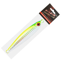 TG Mj262 60g-80g Leurre dur en métal au plomb, phosphorescent UV, type jig, action lente, coulée rapide, coulant, pour pêche en mer et en ruisseau