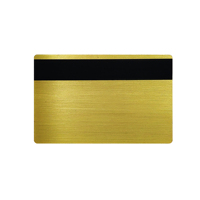 Miroir réfléchissant en métal imprimable de 0.8mm, carte-cadeau polie avec emplacement à puce et sans Signature