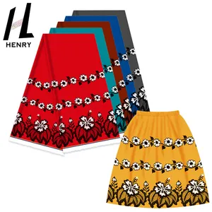 Генри микронезийской юбка Досуг роскошной ткани для одежды цифровая печатная ткань из полиэстера, в наличии цветочный различные дизайны