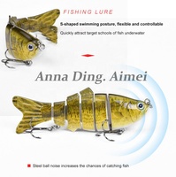 Leurres de pêche artificiels en eau douce et salée à articulations multiples