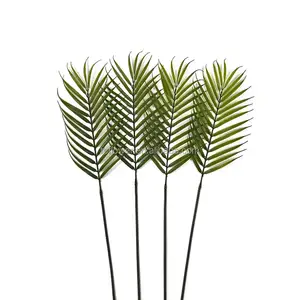 High Quality Artificial Palm Leaf plates Realistic Feel Artificial Green Leaves For Garden Party Indoor And Table Decoration