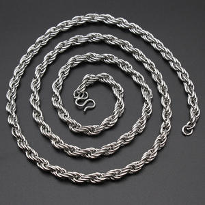 Chaîne torsadée <span class=keywords><strong>simple</strong></span>, 4/6/7 mm, collier/chaîne pour sweat-shirt unisexe - Product Image 2