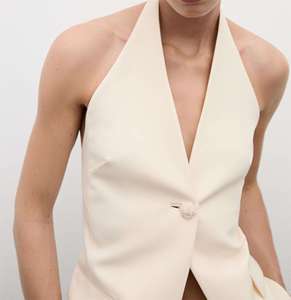 Nouveau gilet et pantalon en lin mélangé sans manches dos nu pour l'été à la mode personnalisée en gros pour femmes - Product Image 1