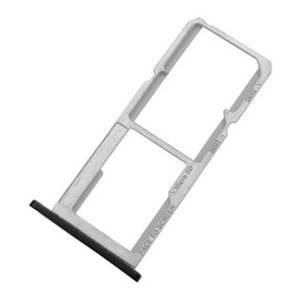 Tiroir de remplacement pour carte SIM et carte SD (alliage d'aluminium) pour Motorola Moto E5 Play Noir - Product Image 1