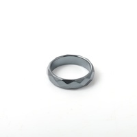 Nouvelle Arrivée Bague Magnétique Facettée en Hématite 6T, Pierre Énergétique Magnétique, Bagues de Couple, Bijoux de Style Européen pour Hommes et Femmes
