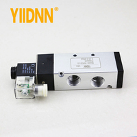 Vanne solénoïde pneumatique 4V410-15 5 voies 2 positions 12V 24V 220V à commande par bobine pour air et gaz