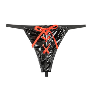<span class=keywords><strong>Perizoma</strong></span> G-String da <span class=keywords><strong>Donna</strong></span> in Ecopelle Morbida, Lingerie a Vita Bassa, Mutandine Femminili con Lacci, T-back - Product Image 4