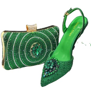 Set di borse per <span class=keywords><strong>scarpe</strong></span> di alta qualità <span class=keywords><strong>con</strong></span> <span class=keywords><strong>tacco</strong></span> medio in tinta unita <span class=keywords><strong>scarpe</strong></span> abbinate alla borsa 1 Set - Product Image 1