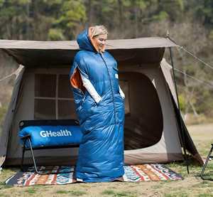 2026 GHealth Sac de couchage enveloppant à capuche épaissi et chaud, imperméable et anti-humidité, pour adulte et enfant, en polyester, pour l'extérieur - Product Image 6