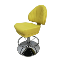 Tabouret de Bar haut chaise de Casino en cuir noir véritable pour Table de Poker Machine à sous cuisine Bar cadre en métal tabouret de Bar chaise de salle à manger
