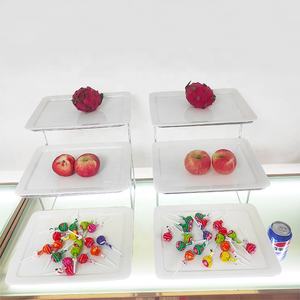 Articles <span class=keywords><strong>de</strong></span> restauration pour buffet santé 3 niveaux pierres précieuses apéritif salade fruits <span class=keywords><strong>de</strong></span> <span class=keywords><strong>mer</strong></span> plateaux à fruits support <span class=keywords><strong>plateau</strong></span> <span class=keywords><strong>de</strong></span> service en céramique porcelaine blanche - Product Image 4