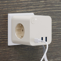 Prise cube CE/KC 2 ports USB-A 2 ports Type-C Courant nominal 16A Charge rapide PD25W Prise EU Extension intelligente pour la maison Corée/Allemagne