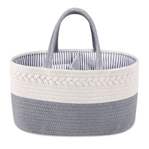 Organisateur de couches pour bébé bohème multifonctionnel en corde de coton avec séparateur pour table à langer et <span class=keywords><strong>rangement</strong></span> de couches - Product Image 5