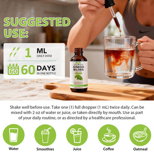 SOLOTREE 60ml Gocce di Estratto di <span class=keywords><strong>Ginkgo</strong></span> <span class=keywords><strong>Biloba</strong></span> Vegano Biologico, Integratore Liquido per il Supporto Cerebrale e della Concentrazione, per Uomini e Donne - Product Image 4