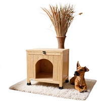 Chilochilo - Cabane pour chat et lapin en bois massif, résistante aux intempéries, pour petits animaux, forme rectangulaire