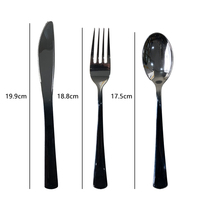 Couteau fourchette cuillère vaisselle couverts ensemble en plastique chargeur assiette noir creux dentelle fête assiettes ensemble